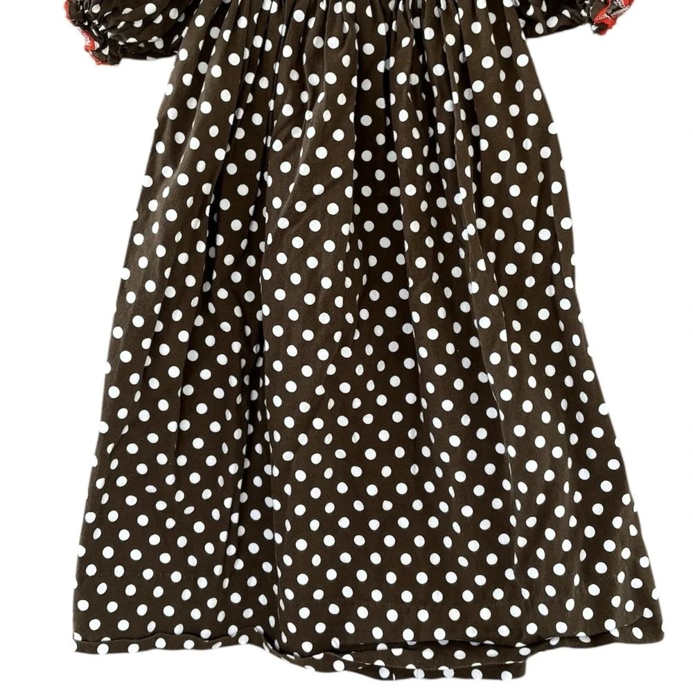 Molly Pop Little Girl's Smocked Embroidered Autumn‎ Theme A Line Dress Size 4